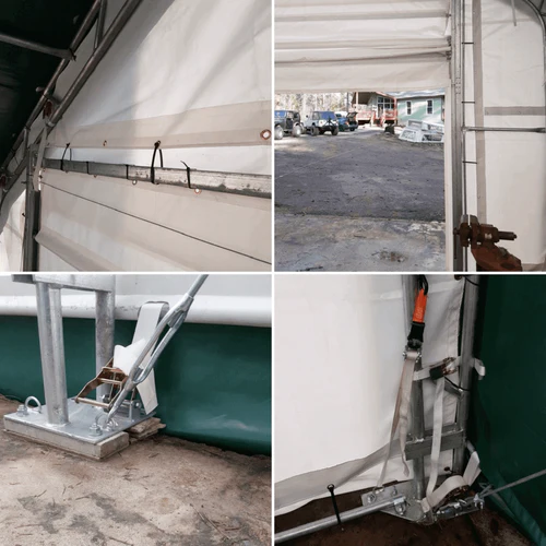 Cobertizo de almacenamiento de doble armazón L30’xL40’xH20′ – Robusto y versátil - Imagen 9
