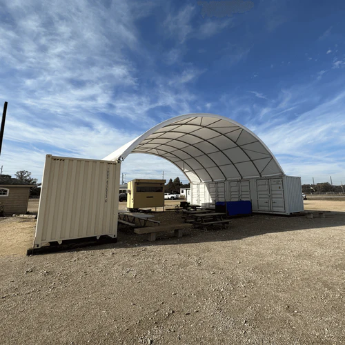 Cobertizo para contenedores marítimos 40’x40’x13′ – Robusto y versátil - Imagen 14
